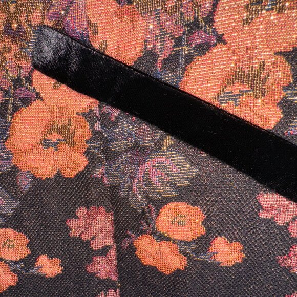 NWOT Soft Surroundings Autumn Evening Jacket Tapestry w Velvet Collar & Cuffs, L - Picture 6 of 12